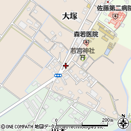 上大塚入口周辺の地図
