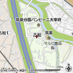 福岡県太宰府市吉松周辺の地図