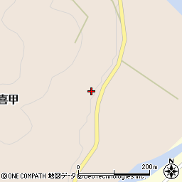 愛媛県内子町（喜多郡）大久喜甲周辺の地図