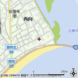 和歌山県東牟婁郡串本町西向806周辺の地図