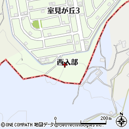 福岡県福岡市西区西入部周辺の地図