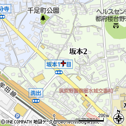 福岡日田線周辺の地図