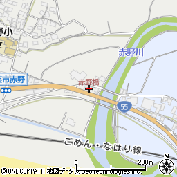 赤野橋周辺の地図