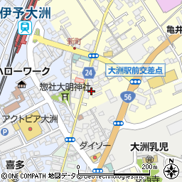 愛媛県大洲市若宮496-1周辺の地図