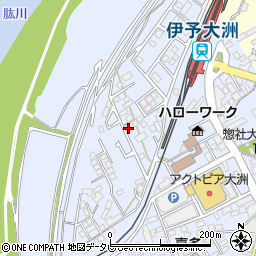 愛媛県大洲市中村197-4周辺の地図