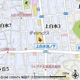 ダイレックス　白水店周辺の地図