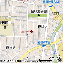 福岡県春日市春日6丁目80周辺の地図