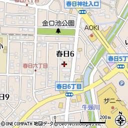 福岡県春日市春日6丁目55周辺の地図