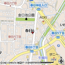 福岡県春日市春日6丁目59周辺の地図