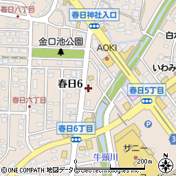 佐賀銀行春日南支店周辺の地図