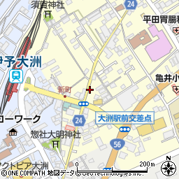 愛媛県大洲市若宮596-24周辺の地図