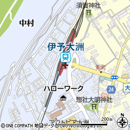 伊予大洲駅ワーププラザ周辺の地図