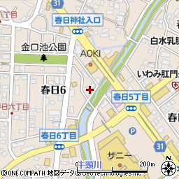 福岡県春日市春日6丁目8周辺の地図