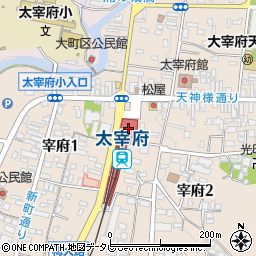 福岡県太宰府市周辺の地図