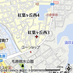 福岡県春日市紅葉ヶ丘西3丁目88周辺の地図