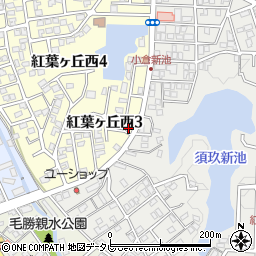 福岡県春日市紅葉ヶ丘西3丁目14周辺の地図