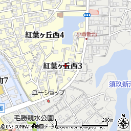 福岡県春日市紅葉ヶ丘西3丁目61周辺の地図