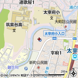 太宰府駐車センター駐車場周辺の地図