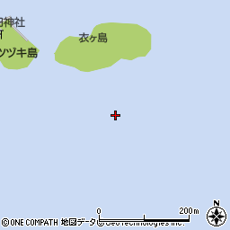 衣ケ島周辺の地図