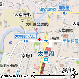武将館太宰府店周辺の地図