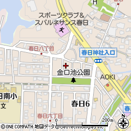 福岡県春日市春日6丁目122周辺の地図