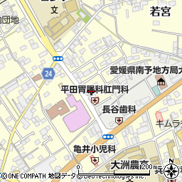愛媛県大洲市若宮690-2周辺の地図