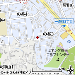 福岡県春日市一の谷3丁目66周辺の地図