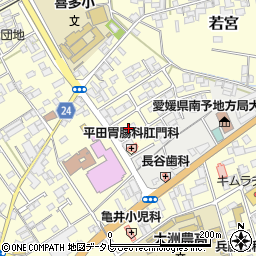 愛媛県大洲市若宮691-2周辺の地図