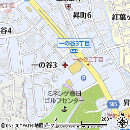 福岡県春日市一の谷3丁目92周辺の地図