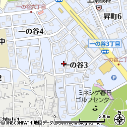 福岡県春日市一の谷3丁目61周辺の地図