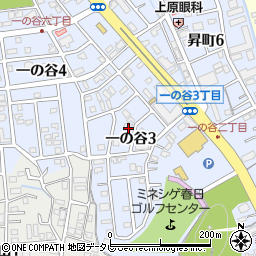 福岡県春日市一の谷3丁目83周辺の地図