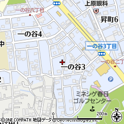 福岡県春日市一の谷3丁目59周辺の地図