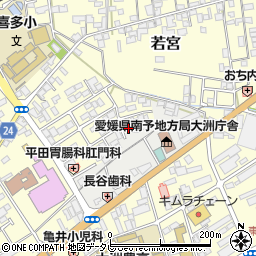 愛媛県大洲市若宮甲-405周辺の地図