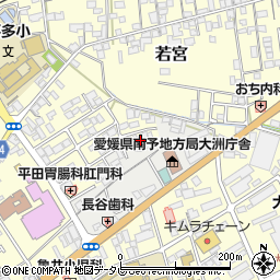 愛媛県大洲市若宮736-1周辺の地図