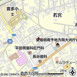 愛媛県大洲市若宮742-2周辺の地図