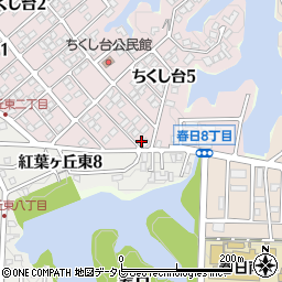 福岡県春日市ちくし台5丁目30周辺の地図