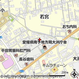 愛媛県大洲市若宮736-3周辺の地図