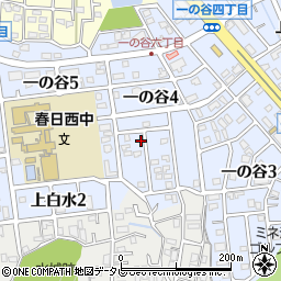 福岡県春日市一の谷4丁目102周辺の地図