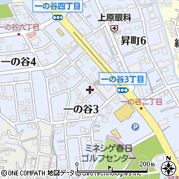 福岡県春日市一の谷3丁目77周辺の地図