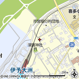 愛媛県大洲市若宮377周辺の地図