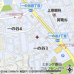 福岡県春日市一の谷3丁目39周辺の地図