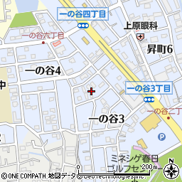 福岡県春日市一の谷3丁目周辺の地図