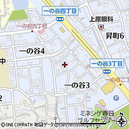 福岡県春日市一の谷3丁目44周辺の地図