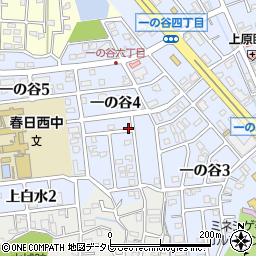 福岡県春日市一の谷4丁目75周辺の地図