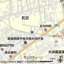 愛媛県大洲市若宮992-2周辺の地図