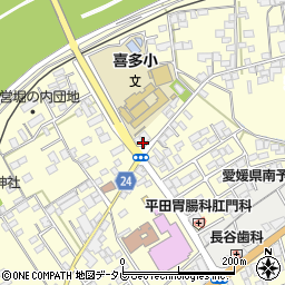 愛媛県大洲市若宮345-7周辺の地図