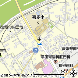 愛媛県大洲市若宮345-2周辺の地図