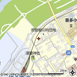 愛媛県大洲市若宮301周辺の地図