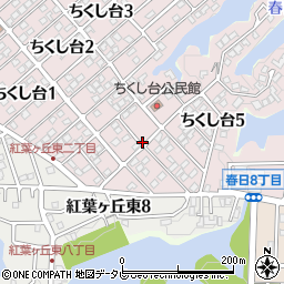 福岡県春日市ちくし台2丁目130-3周辺の地図