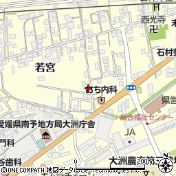 愛媛県大洲市若宮825-1周辺の地図